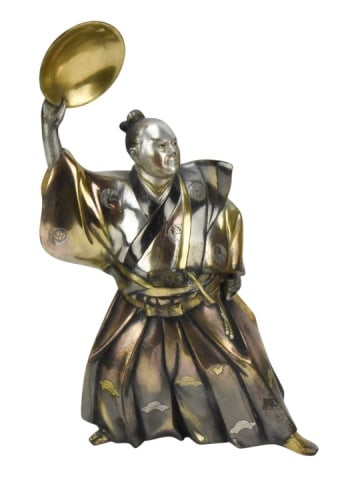 Art Deco Cast Bronze Samurai Warrior 16" Statue (1 of 8)