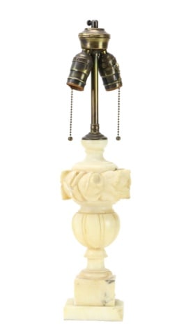Antique Neo Classical Carved Marble Table Lamp (1 of 12)