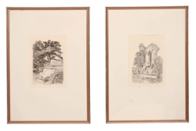 2 John Sell Cotman Etchings of England Framed (1 of 14)