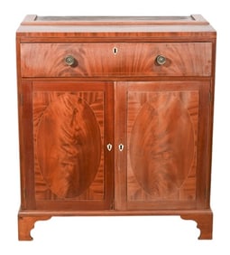 Antique George III Style Marquetry Inlay Cabinet