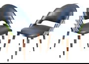 6 Modernist Club Style Upholstered Dining Chairs