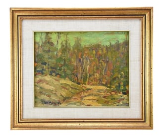 John William Beatty Signed Oil Painting Landscape