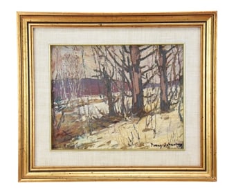 Francis H. Johnston Signed Oil Painting Landscape