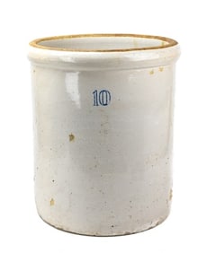 Antique Stoneware Salt Pottery #10 Pickling Crock