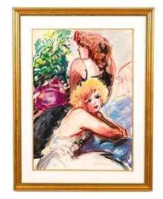 Nitza Flantz Signed Pastel & Watercolor Painting