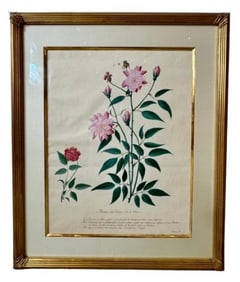 Pierre Francois LeDouix Signed Watercolor Roses