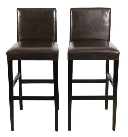 Mid Century Custom Leather Upholstered Bar Stools (1 of 12)