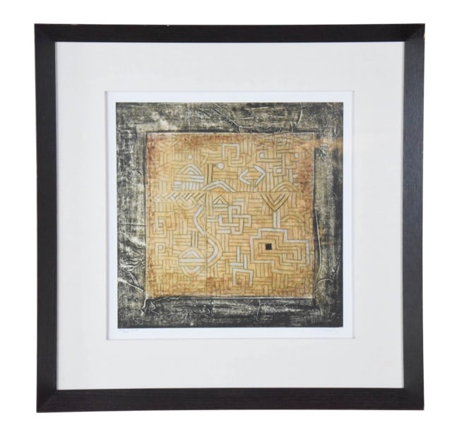 Joseph Signed Giclee of Kuba Cloth Framed (1 of 9)