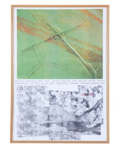 Dennis Oppenheim Signed Lithograph Rainbow Pass: Dennis Oppenheim Signed Lithograph Rainbow Pass Trial Proof Numbered 1/12 Dated 1977. Framed measures 31 inches x 43 inches.