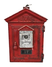 RTC Vintage Gamewell Cast Iron Fire Alarm Box