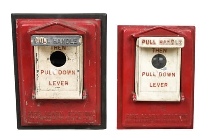 RTC  Pair Gamewell Cast Iron Fire Alarm Station