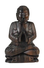 Vintage Hand Carved Seated Buddha