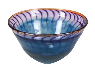 Kosta Boda Signed Kjell Engman Art Glass Bowl