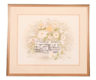 Davis Carroll Signed Watercolor Floral Still Life