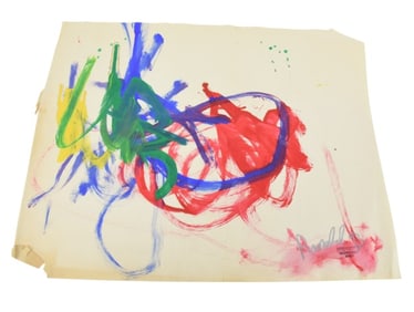 William Ronald Signed Tempera Abstract Painting