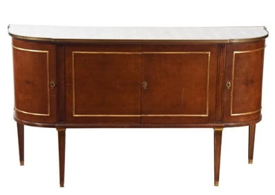 Louis XVI Style Sideboard w Gold Leaf Squares