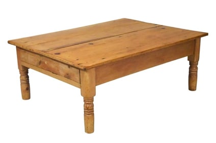Pine French Country Carved Coffee Table