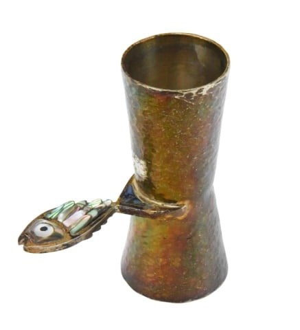 Vintage Los Castillo Taxco Abalone Inlaid Bar Shot (1 of 5)