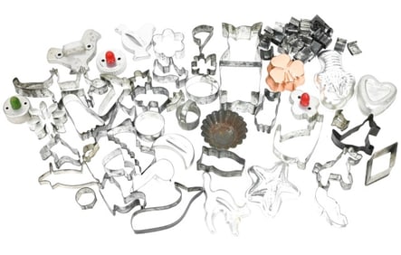Large Collection Vintage Aluminum Cookie Cutter