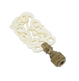 Antique Chinese Carved Bone Lamp Finial