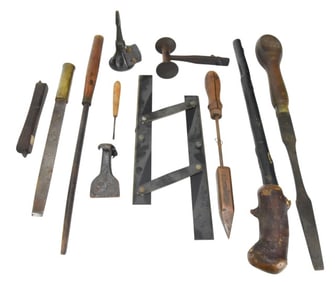 Collection Antique Tools, Files, Irons, Pointers