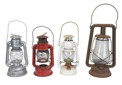 4 Antique Dietz & Chalwyn Railroad Lanterns