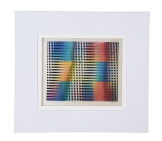 Yaacov Agam Signed Agamograph Print New Years Air
