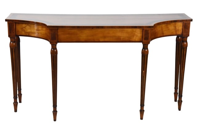 Antique Federal Inlaid Mahogany Console Table (1 of 12)