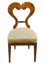 Antique Biedermeier Style Upholstered Side Chair