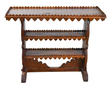French Arts and Crafts Three Tier Storage Shelf