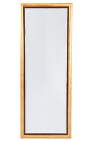 Mid Modern Century Gilded Rectangular Floor Mirror