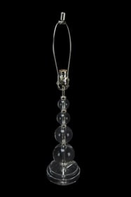 Pair Robert Abbey Stacked Crystal Table Lamp