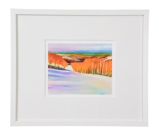 Ann Rea Signed Oil Painting of Aspen Landscape