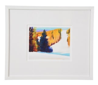 Ann Rea Signed Oil Painting of Winter Landscape