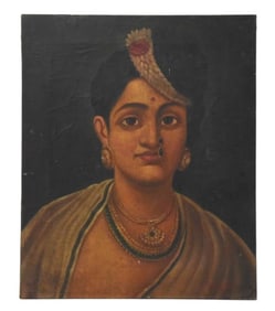 Raja Ravi Varma Untitled Oil Painting