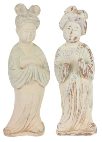 Tang Dynasty Style Asian Couple Ceramic Figurine (1 of 18)
