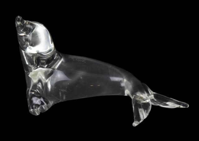 Seguso Murano Glass Seal Statue (1 of 6)