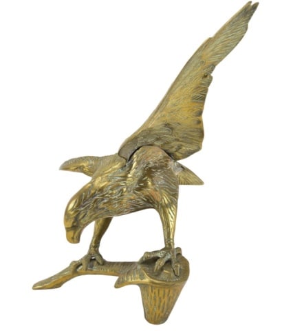 Large Cast Brass American Eagle on Mount (1 of 10)