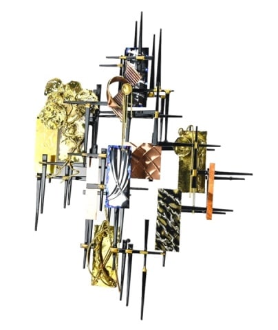 Ray H. Berger Mixed Metal Brutalist Wall Sculpture (1 of 13)