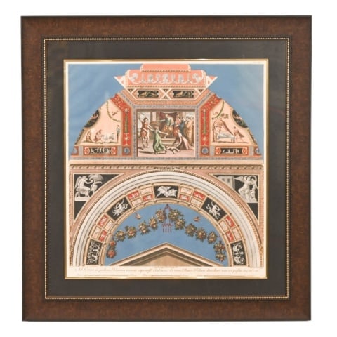 Antique 18th C Italian Fresco Pilaster Print Frame (1 of 10)