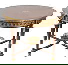 20th C. Bronze Mounted Satinwood Round Hall Table