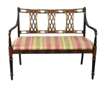 Beaufort Regency Traditional Lacquered Settee