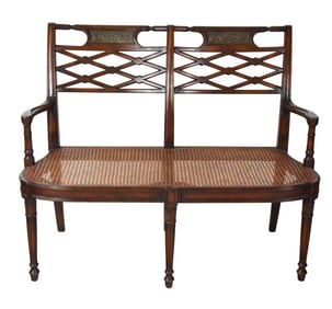 Theodore Alexander Regency Style Cane Settee