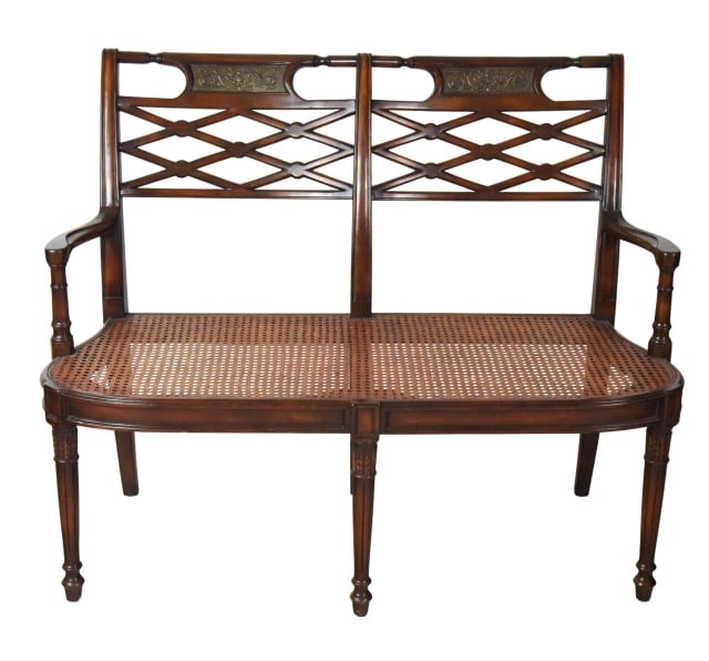 Theodore Alexander Regency Style Cane Settee (1 of 17)