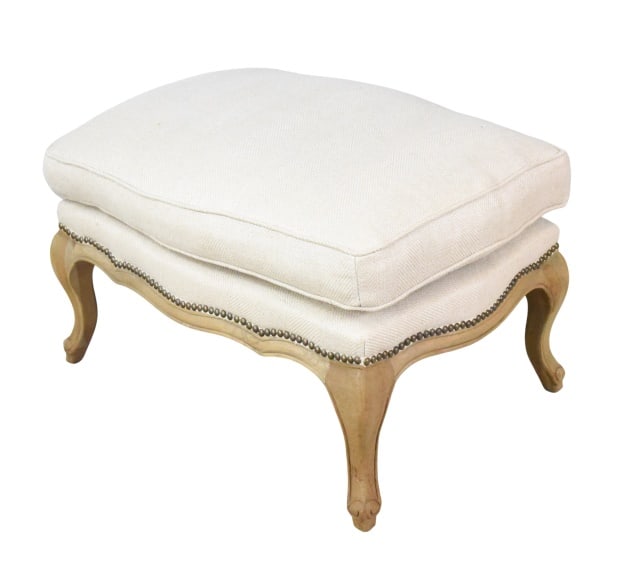 French Country Style Curved Oak Leg Foot Stool (1 of 14)