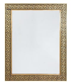 Mid Century Hand Carved Greek Key Gilded Mirror