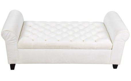 Modern Custom Tufted Upholstered Storage Bench