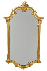 Italian Hand Carved Gilt Mirror