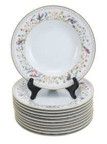 11 Tiffany & Co Limoges Audubon Soup Bowls