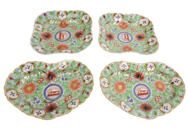 4 Antique Chamberlain Worcester Porcelain Pieces (1 of 10)